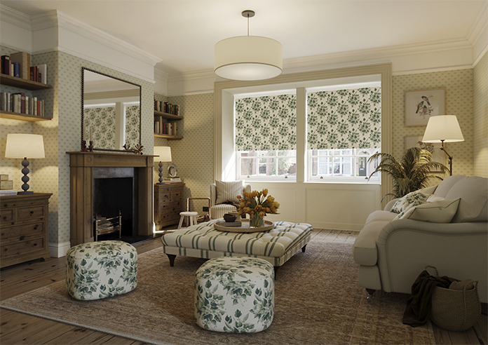 Pensford, Penn Bouquet Barbing Green - Twist&Fit Roller Blind - Image 7